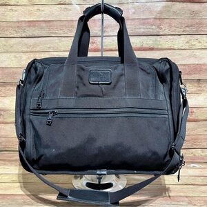 Tumi Black Canvas Messenger Bag